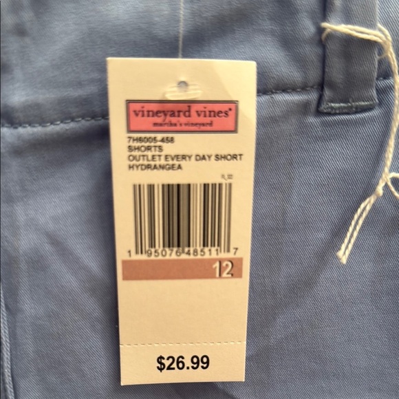 Vineyard Vines Blue Bermuda Shorts Casual Cotton Blend. Girls size 12 - Picture 2 of 4